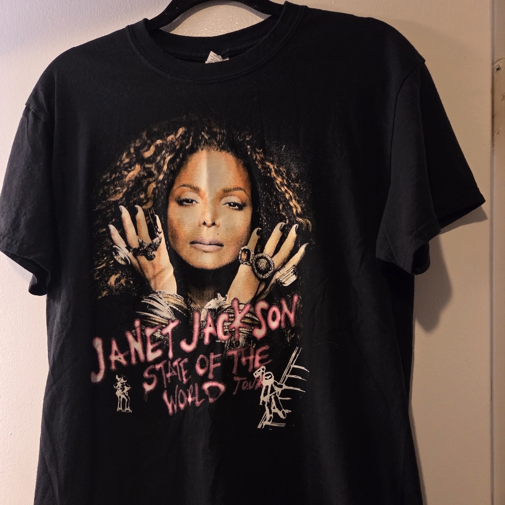 Janet Jackson 2017 Concert Black Tshirt Medium State Of The World Tour